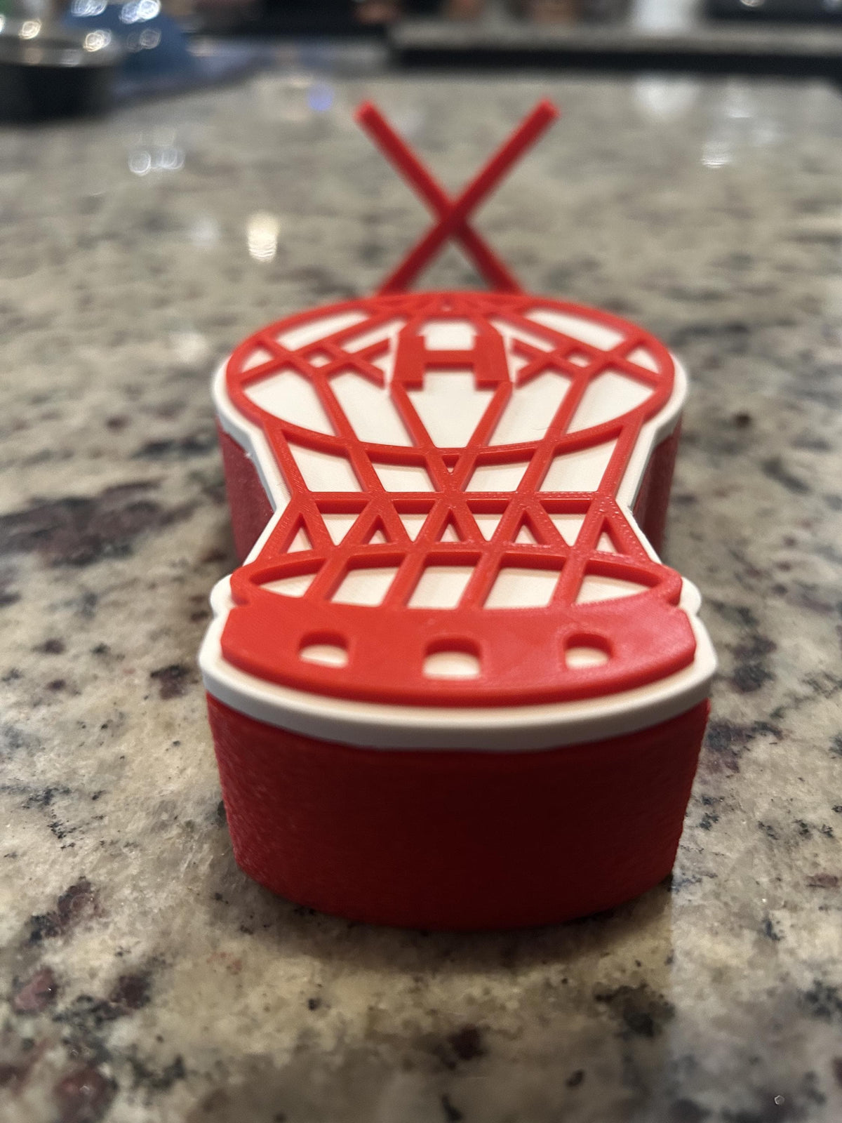 Club Atletico Huracan 3D printed escudo globo display with stand and hidden stash boxEl Globo Argentine soccer fan gift, made in USA