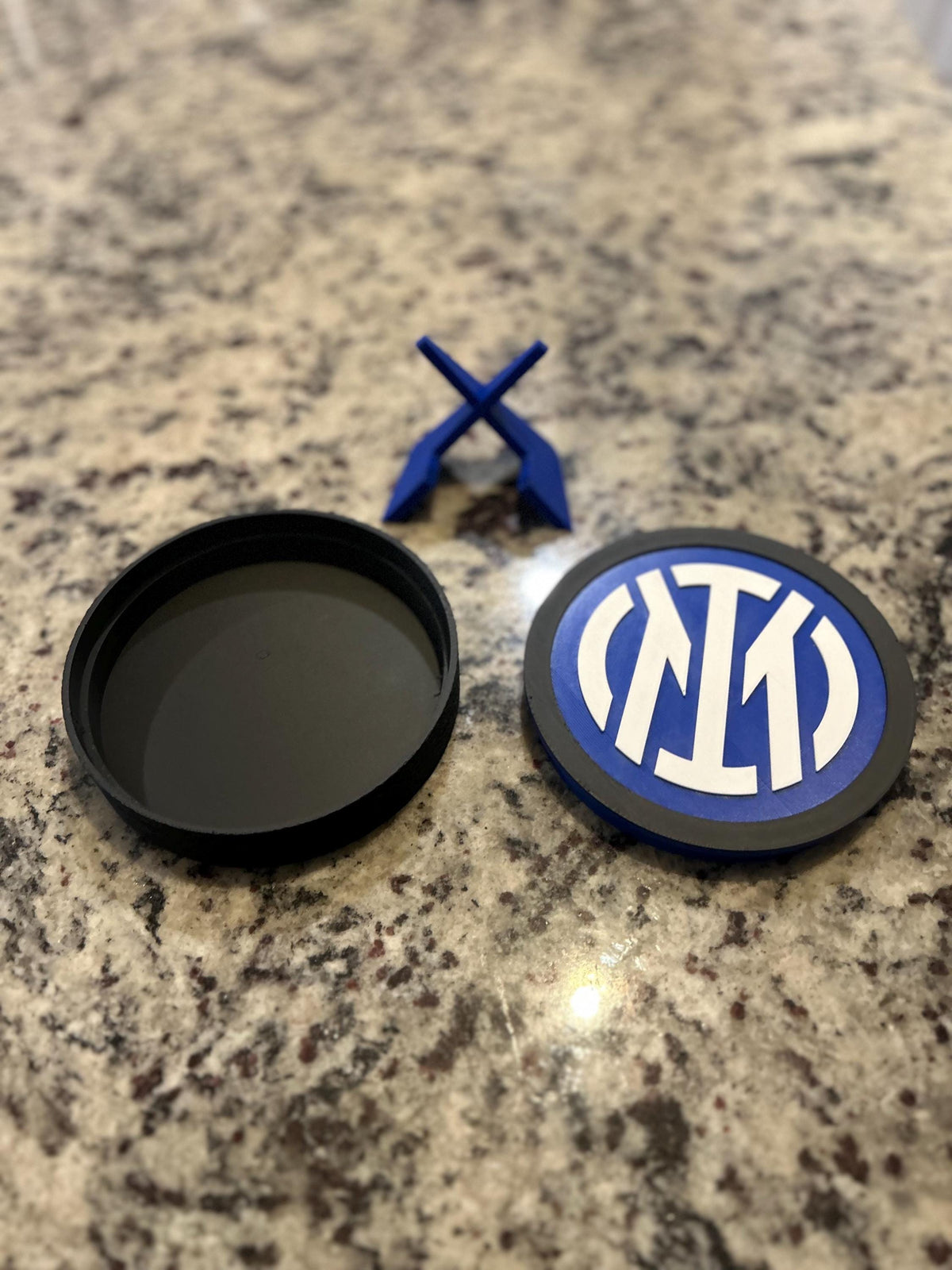 Inter Milan 3D Crest Display | Serie A Soccer Fan Keepsake Box (Nerazzurri)
