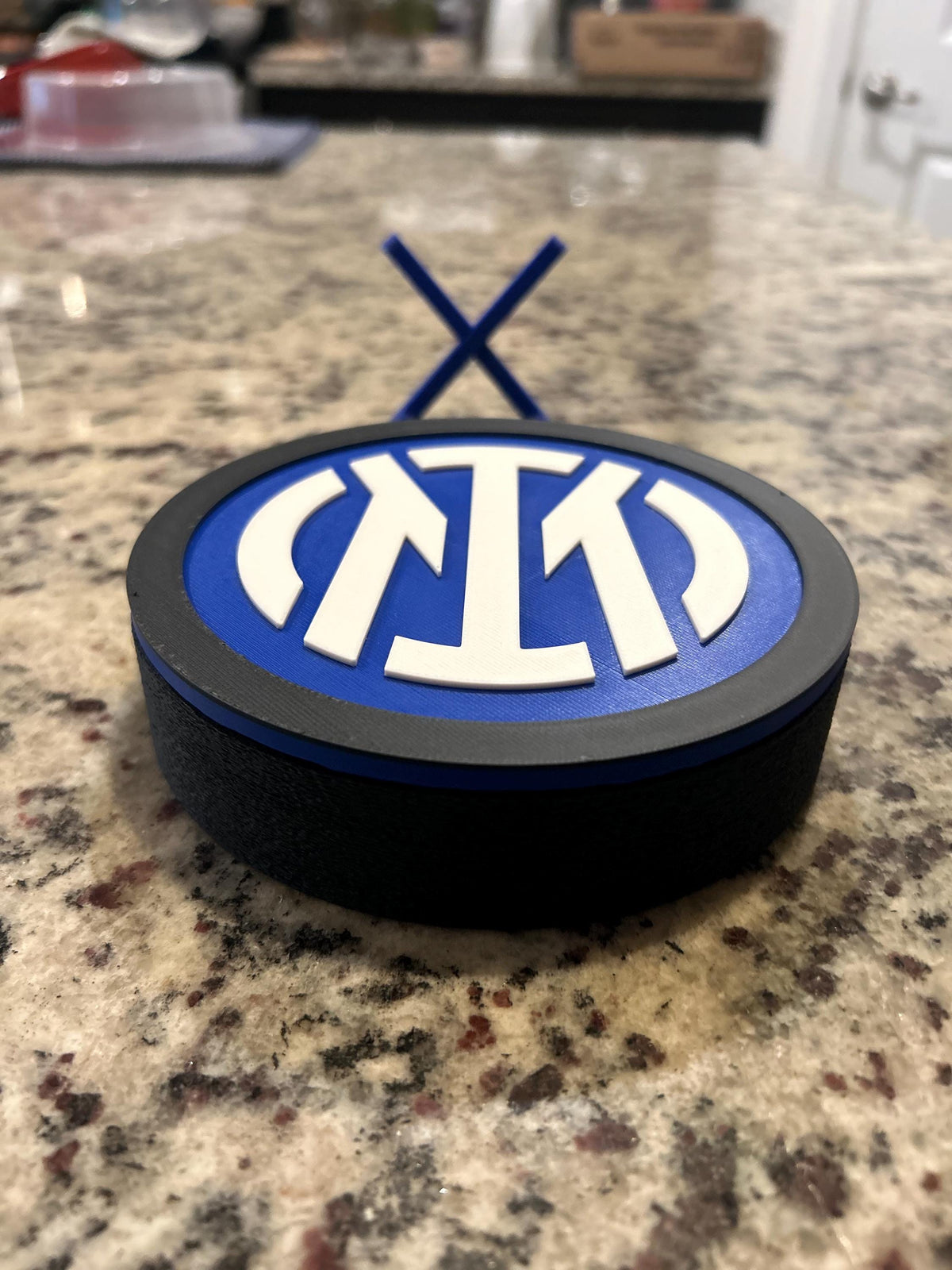 Inter Milan 3D Crest Display | Serie A Soccer Fan Keepsake Box (Nerazzurri)