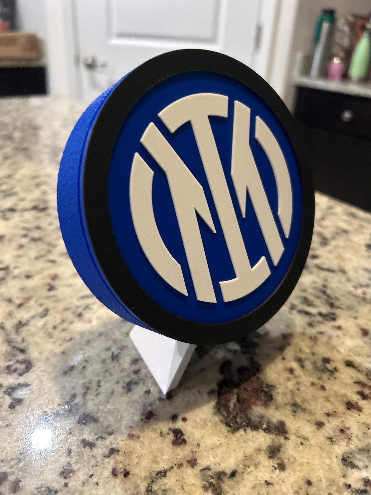 Inter Milan 3D Crest Display | Serie A Soccer Fan Keepsake Box (Nerazzurri)