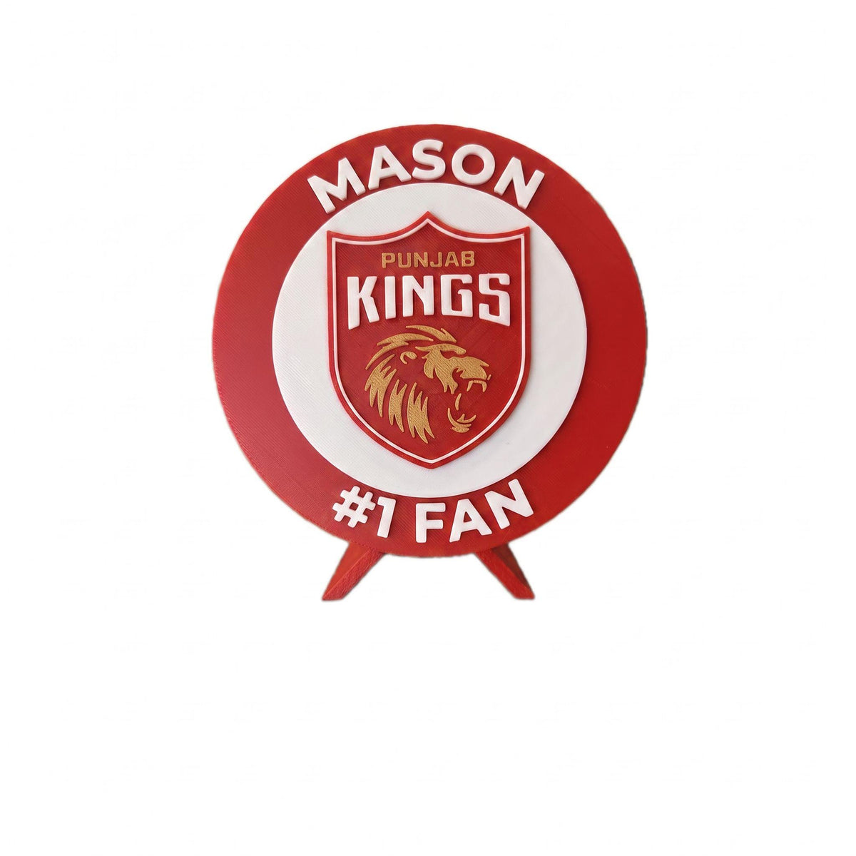 Personalized example MASON / #1 FAN, 3D printed Punjab Kings