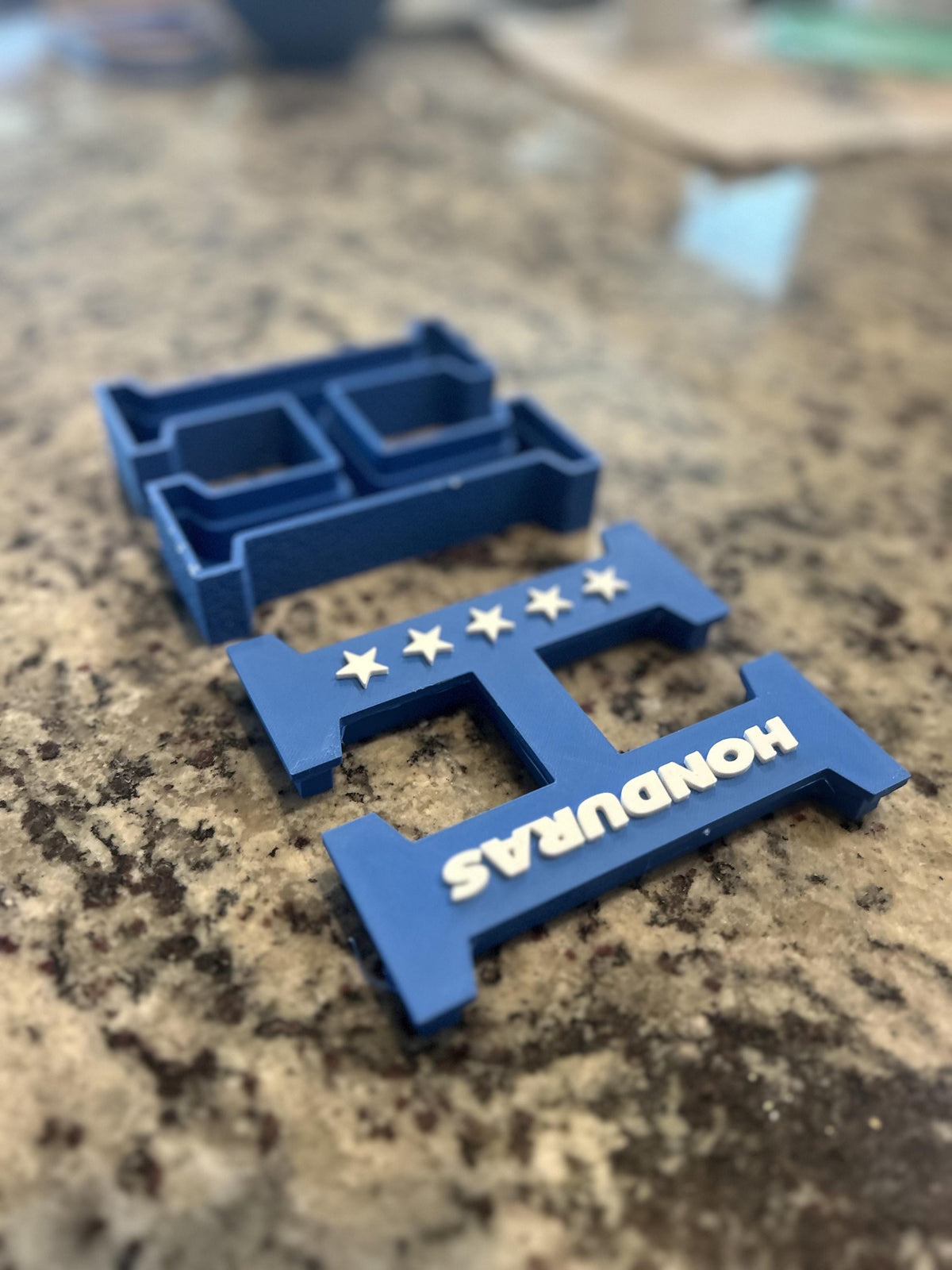 Honduras 3D printed H monogram with 5 stars that opens as a hidden stash boxCatracho national team soccer fan gift, made in USA