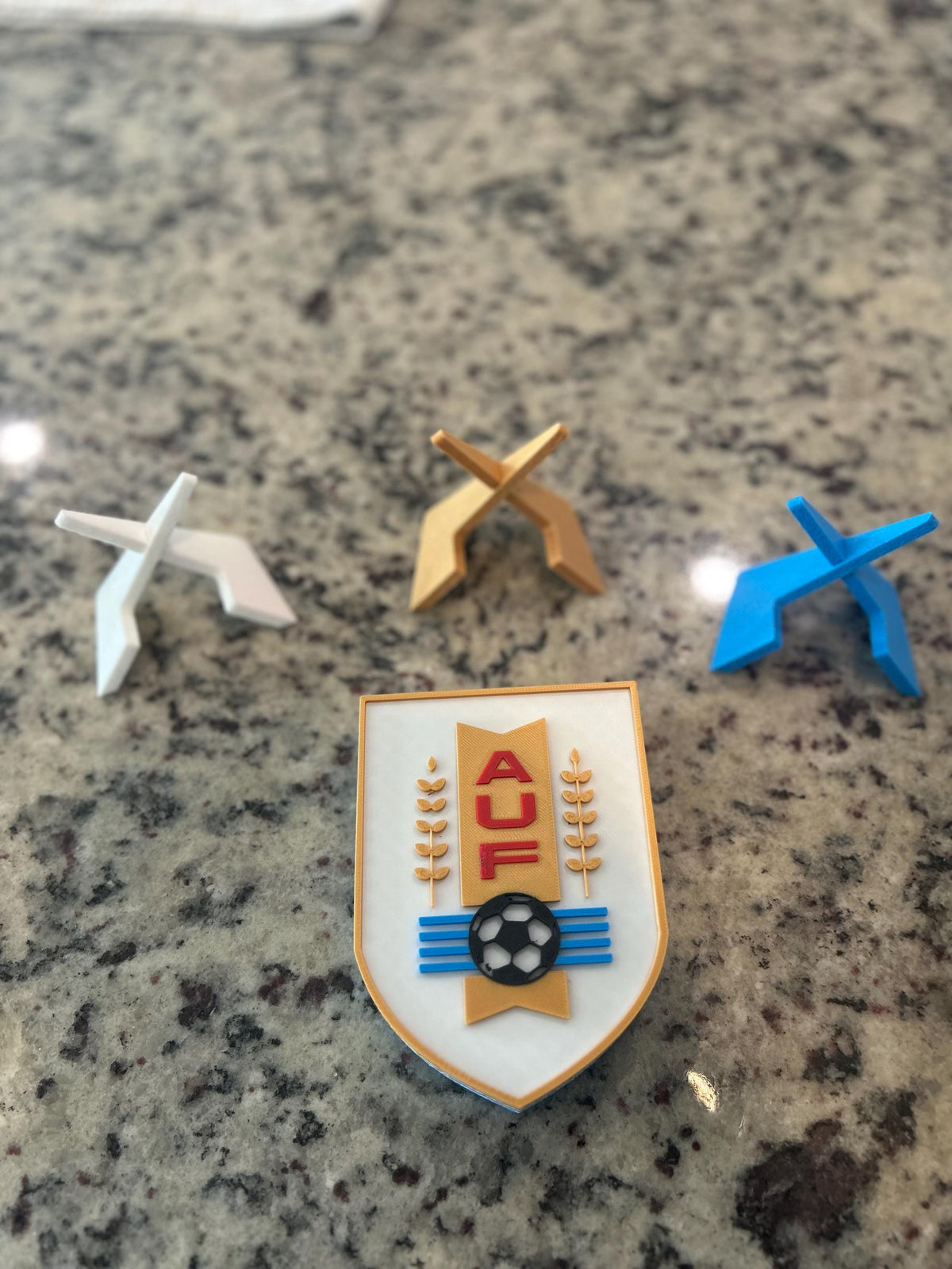 Uruguay 3D Crest Display | AUF La Celeste Soccer Fan Keepsake Box (12.5cm Tall)