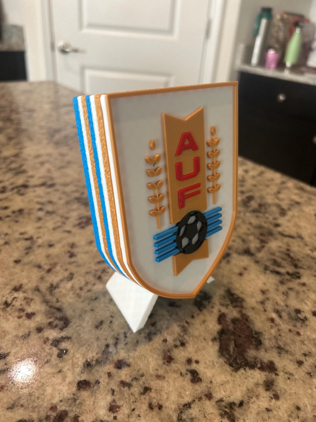 Uruguay 3D Crest Display | AUF La Celeste Soccer Fan Keepsake Box (12.5cm Tall)