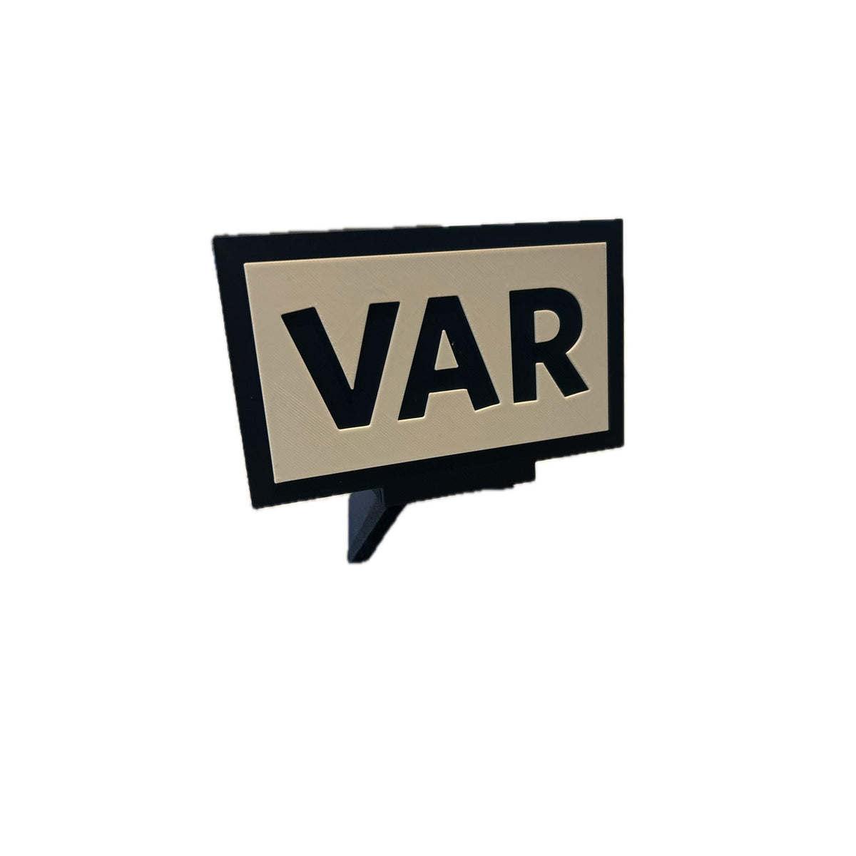 VAR video assistant referee 3D printed sign desk display and hidden stash box, funny soccer fan gift, made in USA