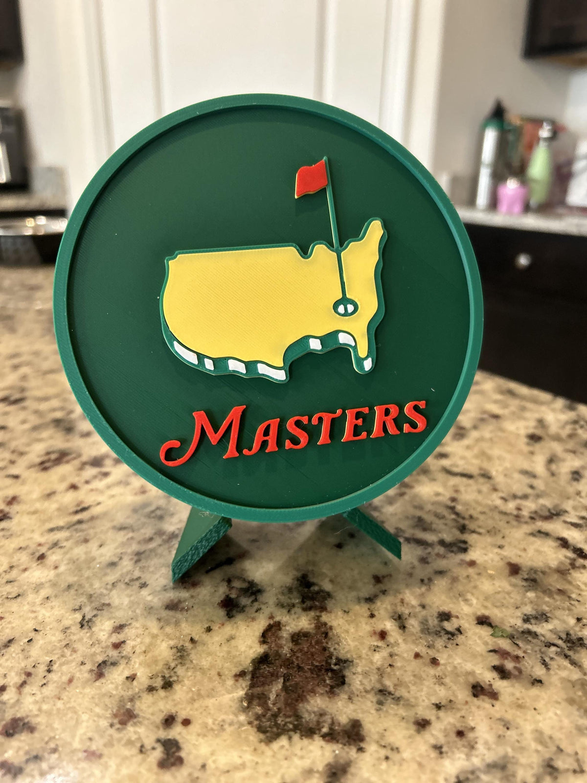 3D Printed Masters Golf Display with Stand — also a jewelry box or desk organizer; 3D printed fan gift, made in USA