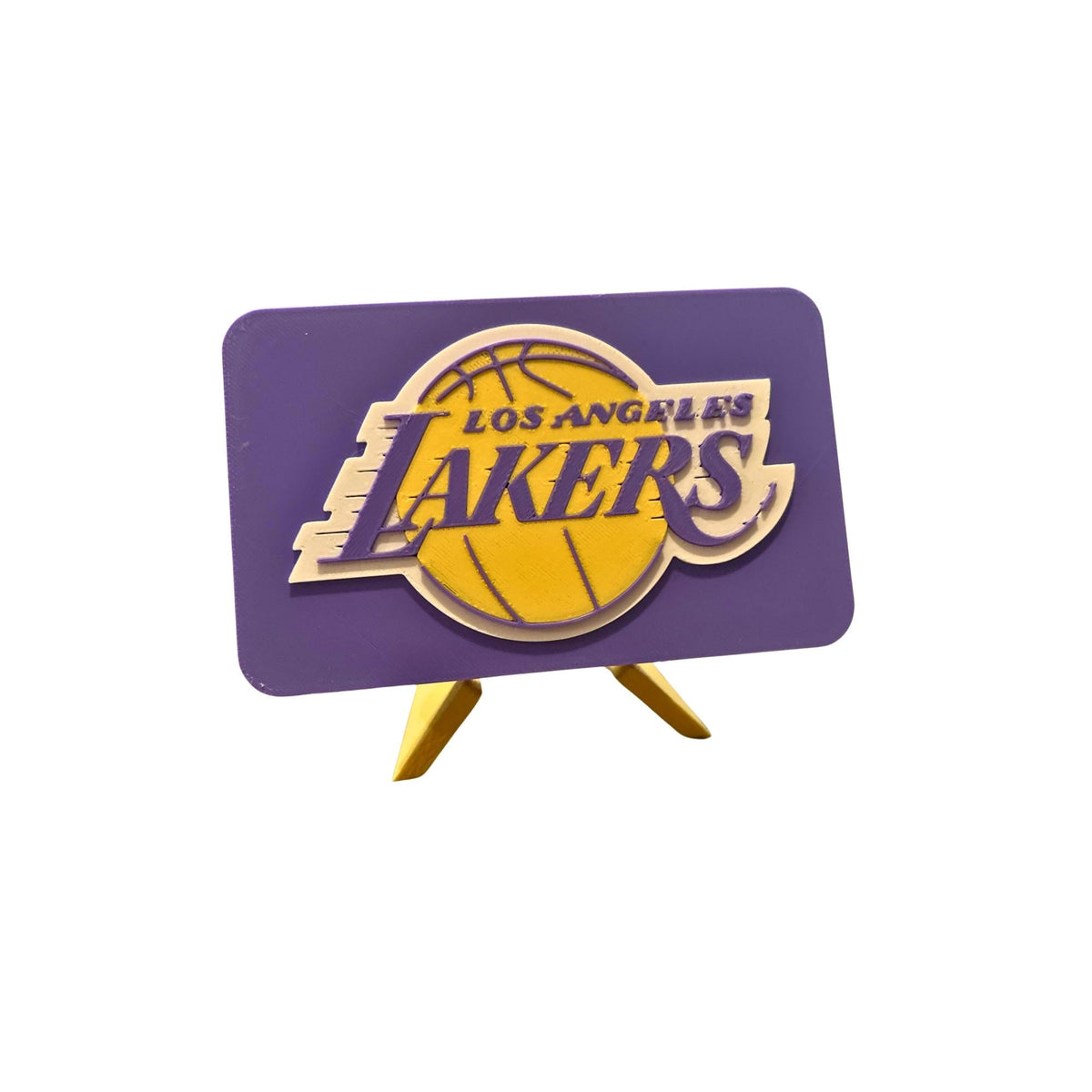 Los Angeles Lakers 3D printed plaque display with stand and hidden stash box, NBA basketball fan gift, made in USA