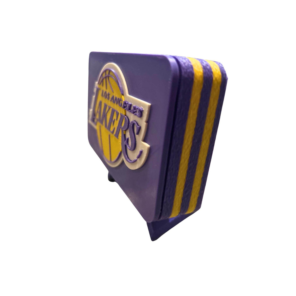 Los Angeles Lakers purple and gold striped base 3D printed plaque with hidden stash box, NBA fan gift made in USA