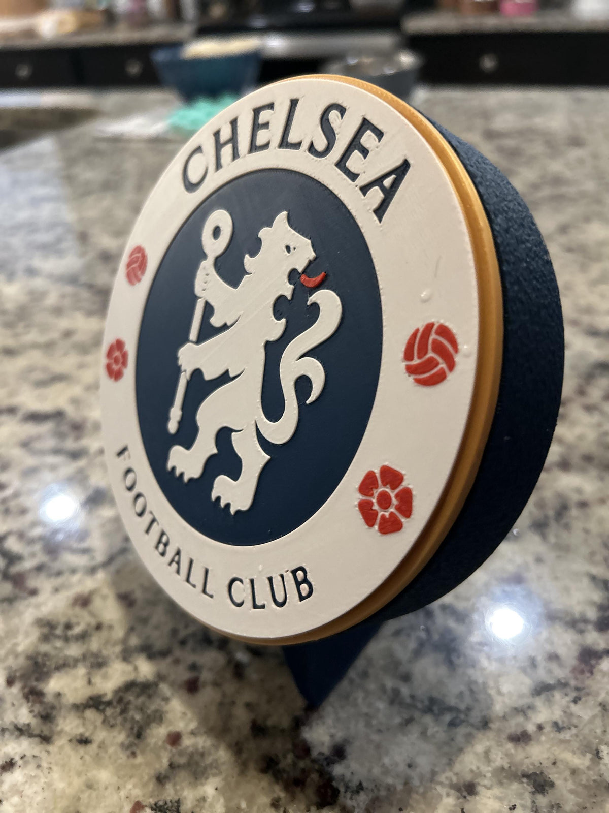 3D Printed Chelsea FC Crest Display & Stash Box | Premier League Soccer Gift
