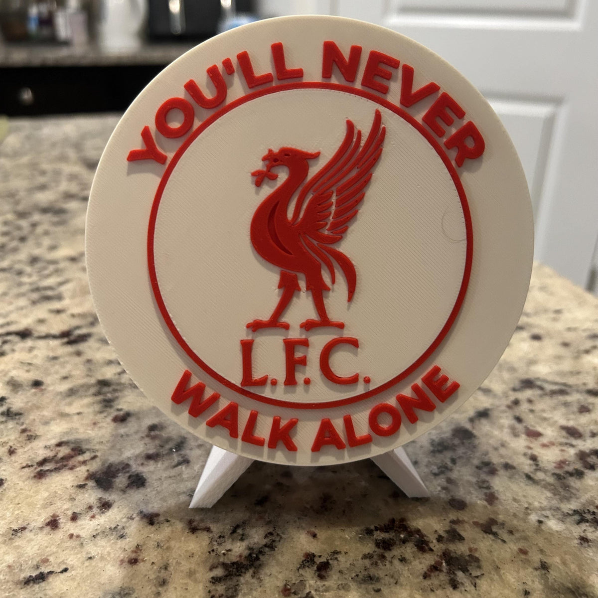 Liverpool Personalized Roundel Display & Stash Box with stand; 3D printed fan gift, made in USA