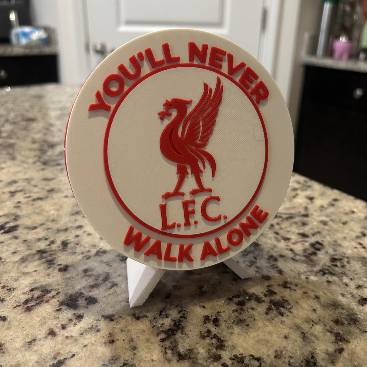 Liverpool Personalized Roundel Display & Stash Box with stand; 3D printed fan gift, made in USA
