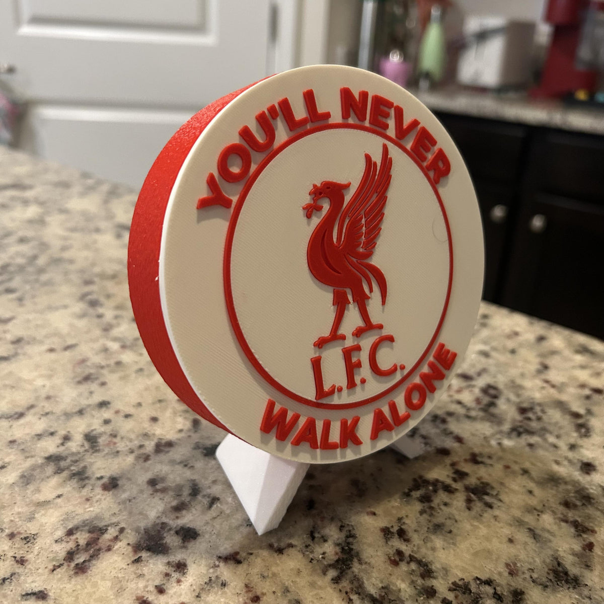 Liverpool Personalized Roundel Display & Stash Box with stand; 3D printed fan gift, made in USA