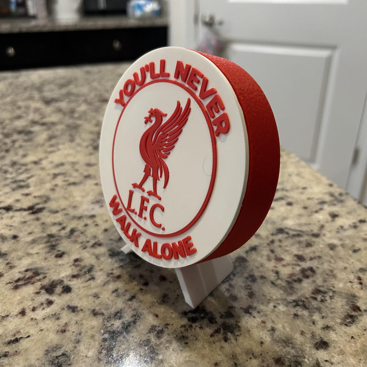 Liverpool Personalized Roundel Display & Stash Box with stand; 3D printed fan gift, made in USA