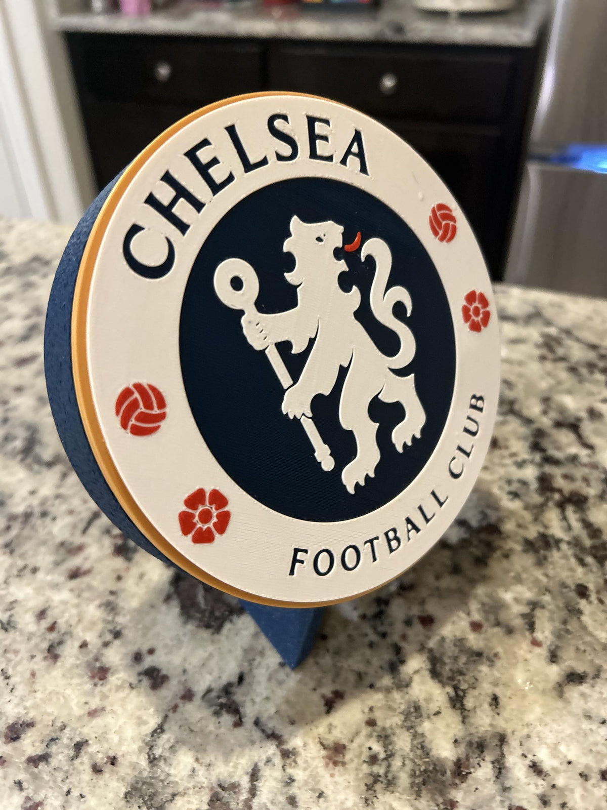 3D Printed Chelsea FC Crest Display & Stash Box | Premier League Soccer Gift