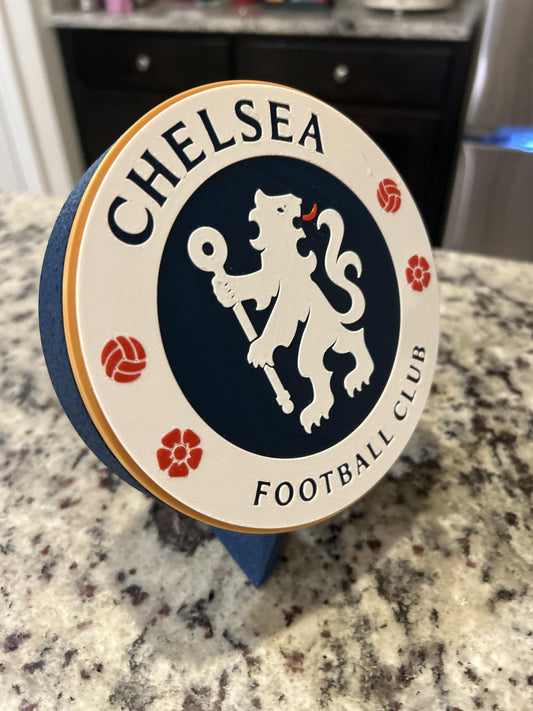 3D Printed Chelsea FC Crest Display & Stash Box | Premier League Soccer Gift