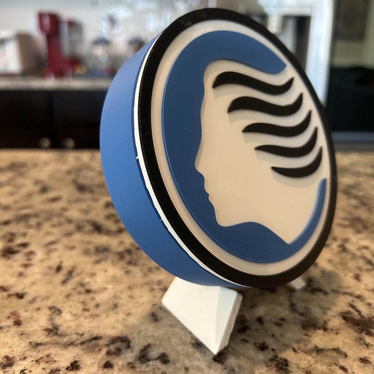 3D Printed Atalanta Crest Display with Stand; 3D printed fan gift, made in USA