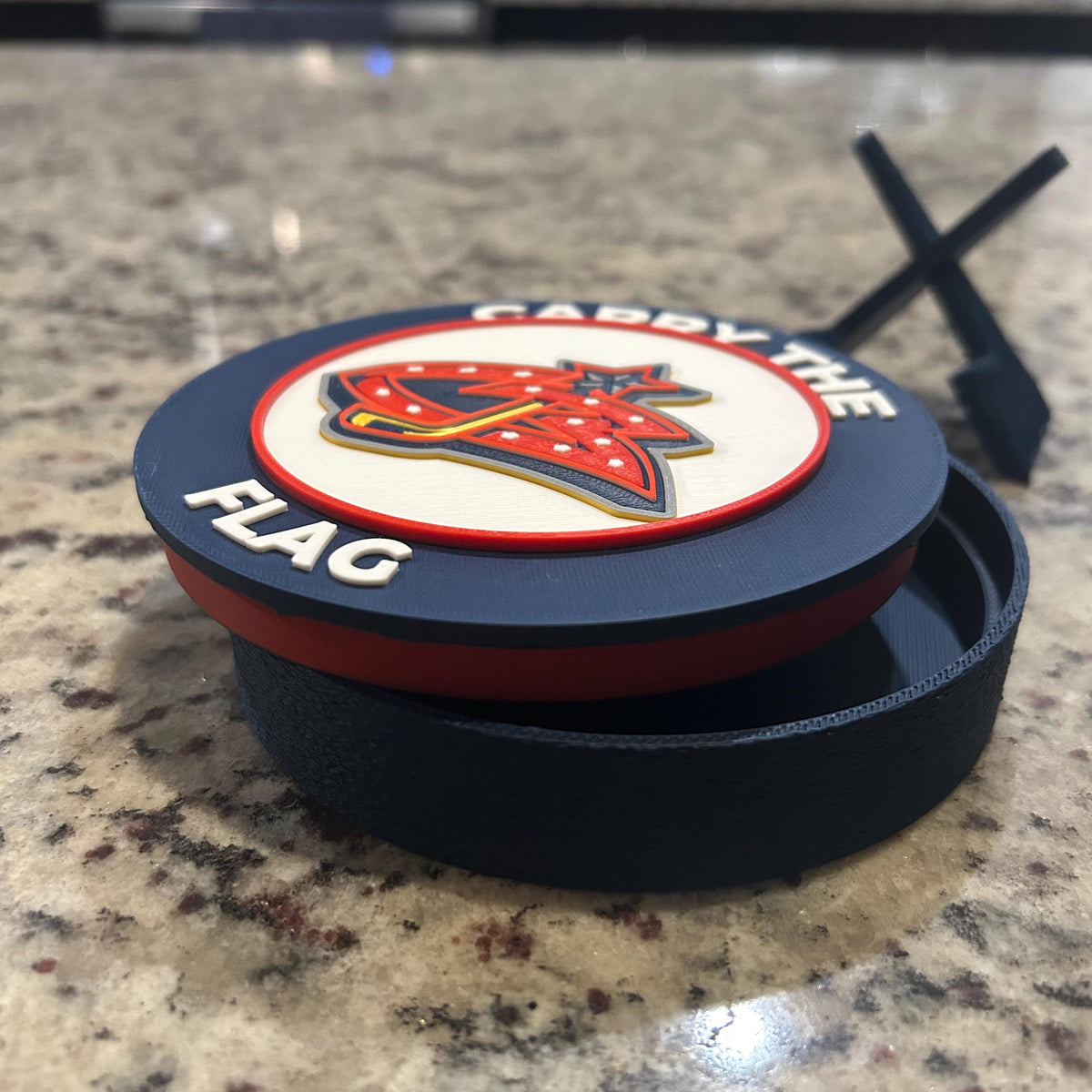 Personalized Columbus Blue Jackets 3D Roundel Display | NHL Fan Stash Box (CBJ Gift)