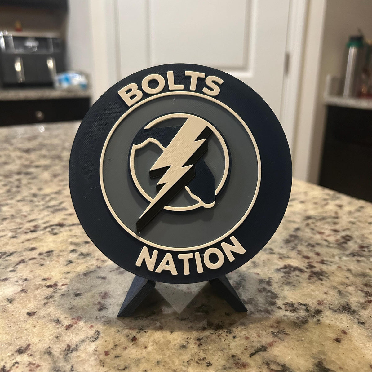 Personalized Tampa Bay Lightning 3D Roundel | NHL Fan Decor & Stash Box (Made to Order)