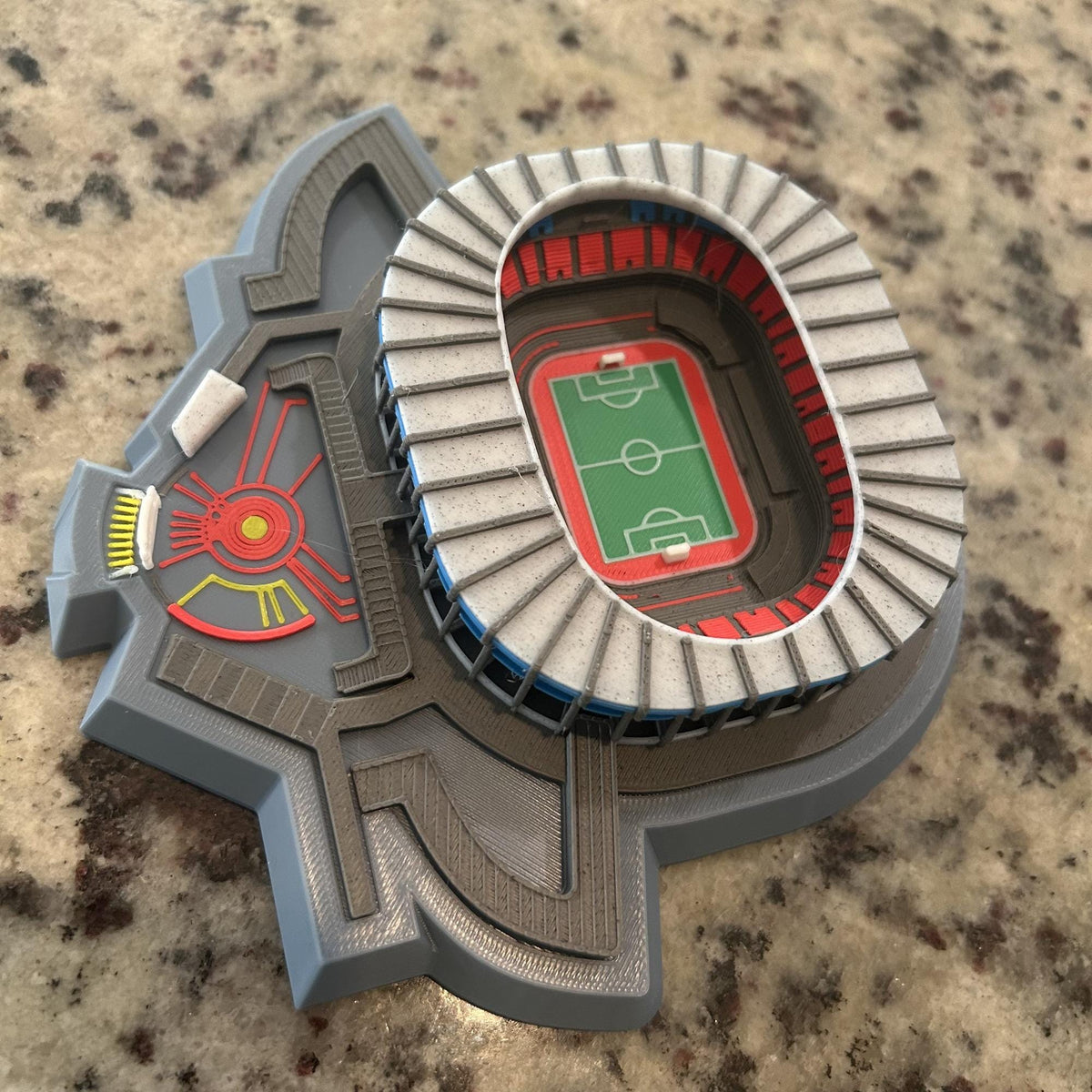 Limited edition Estadio Azteca 3D stadium replica with Aztec sun plaza emblem, three sizes, ready to ship collector display and Mexico futbol fan gift, made in USA