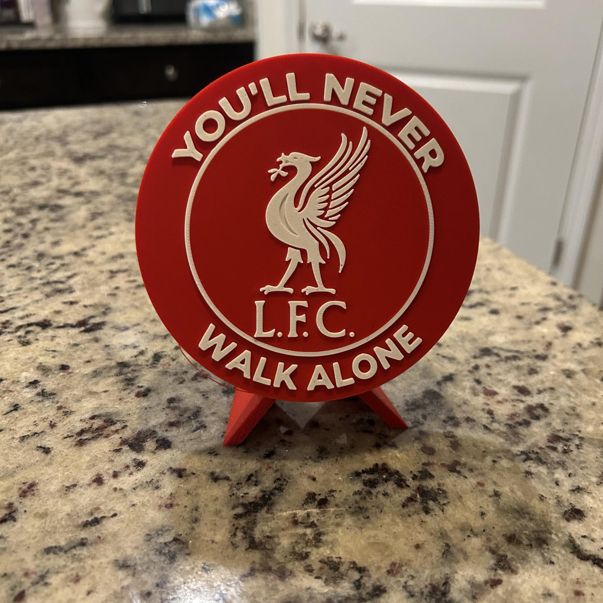 Liverpool Personalized Roundel Display & Stash Box with stand; 3D printed fan gift, made in USA