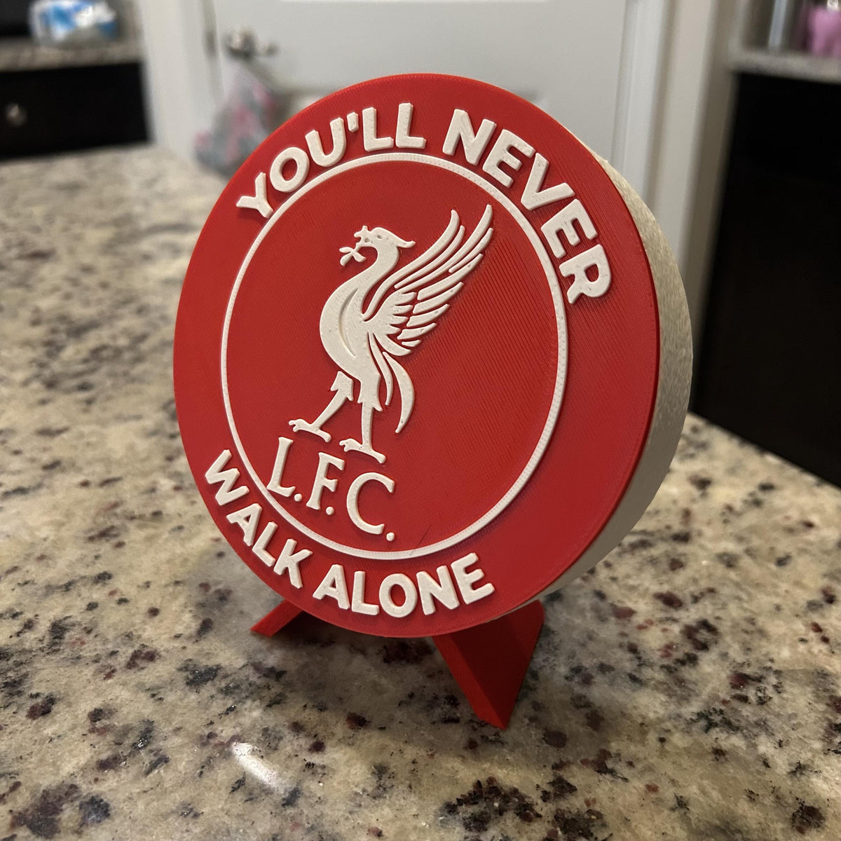 Liverpool Personalized Roundel Display & Stash Box with stand; 3D printed fan gift, made in USA