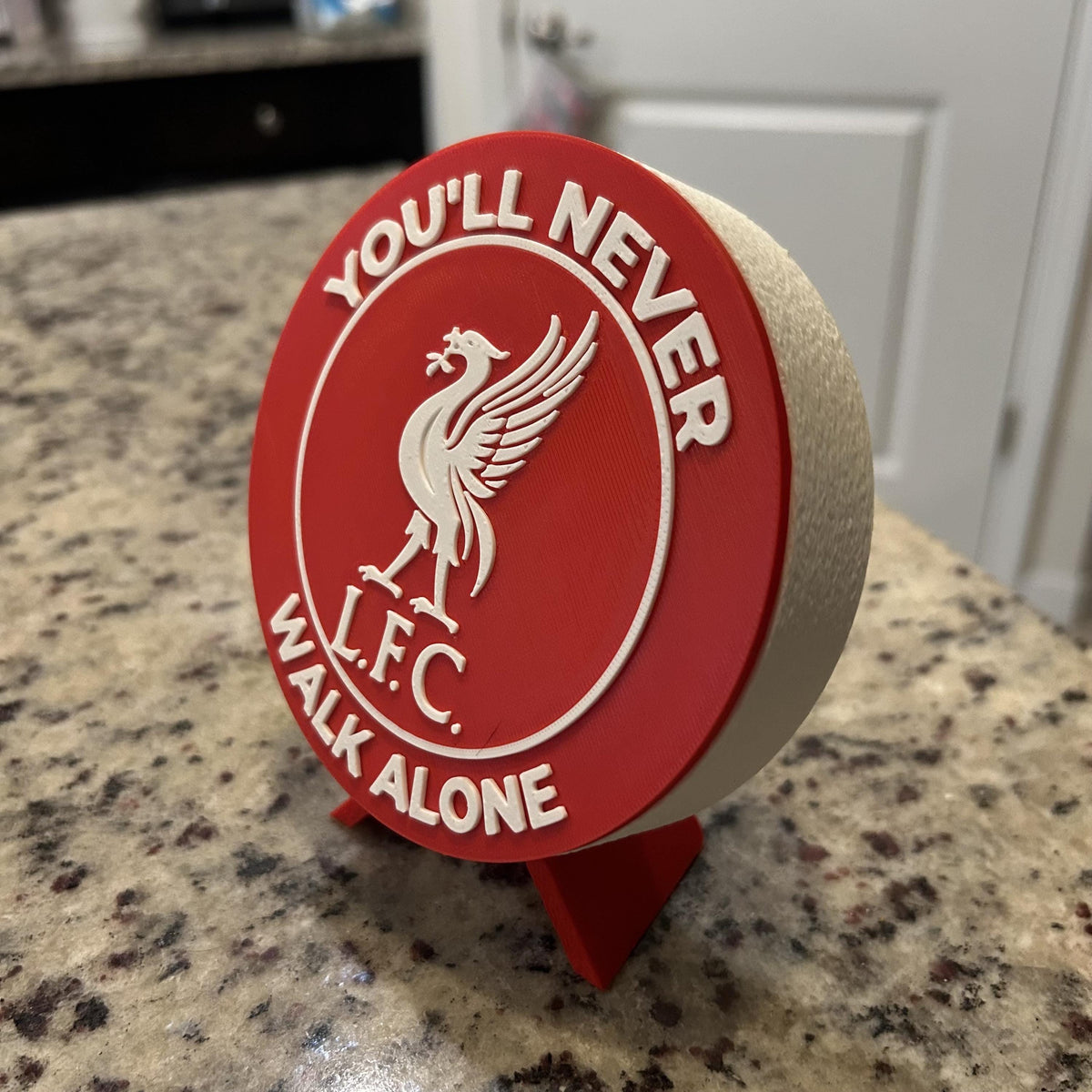 Liverpool Personalized Roundel Display & Stash Box with stand; 3D printed fan gift, made in USA