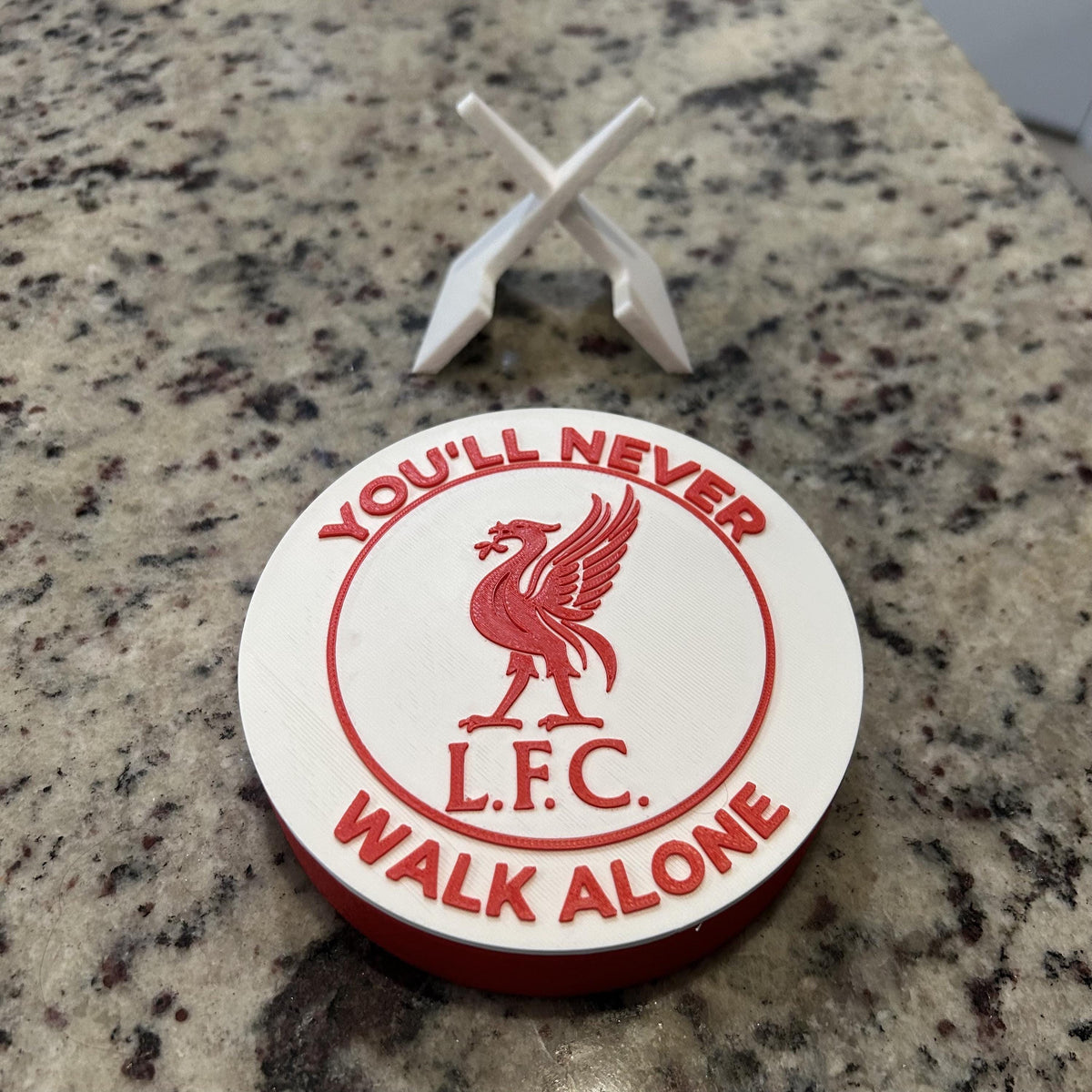 Liverpool Personalized Roundel Display & Stash Box with stand; 3D printed fan gift, made in USA