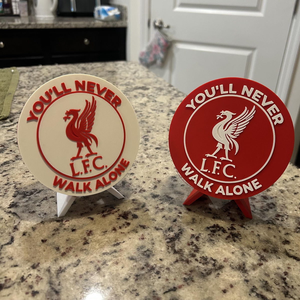 Liverpool Personalized Roundel Display & Stash Box with stand; 3D printed fan gift, made in USA