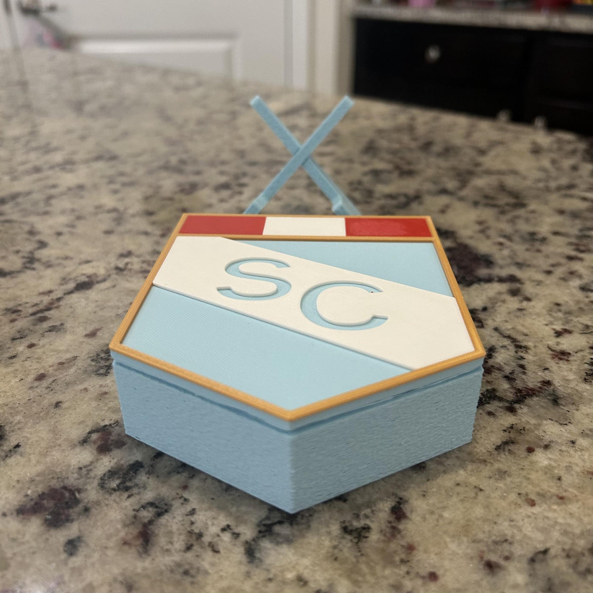 Sporting Cristal 3D Printed Crest Display with Stand; 3D printed fan gift, made in USA