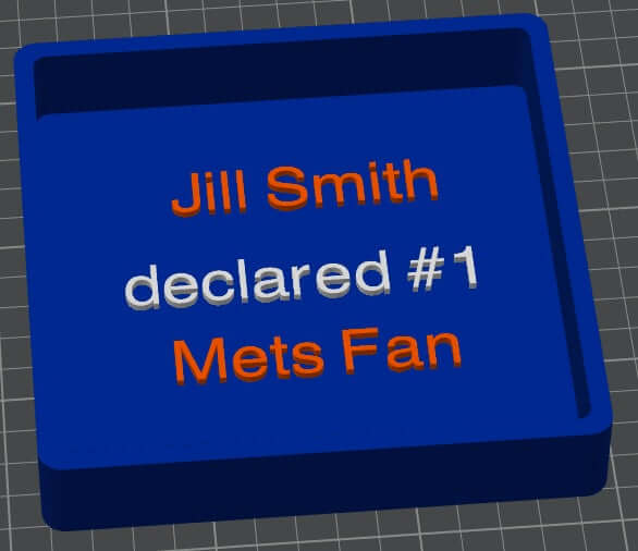 Man Cave Sign - Customized Mets 3D Logo Stash Box. Tiki-Taka3D