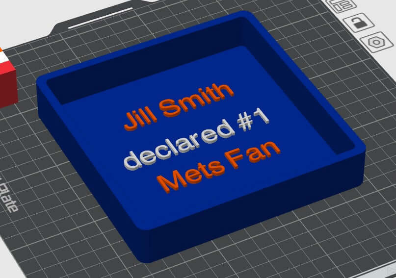 Man Cave Sign - Customized Mets 3D Logo Stash Box. Tiki-Taka3D