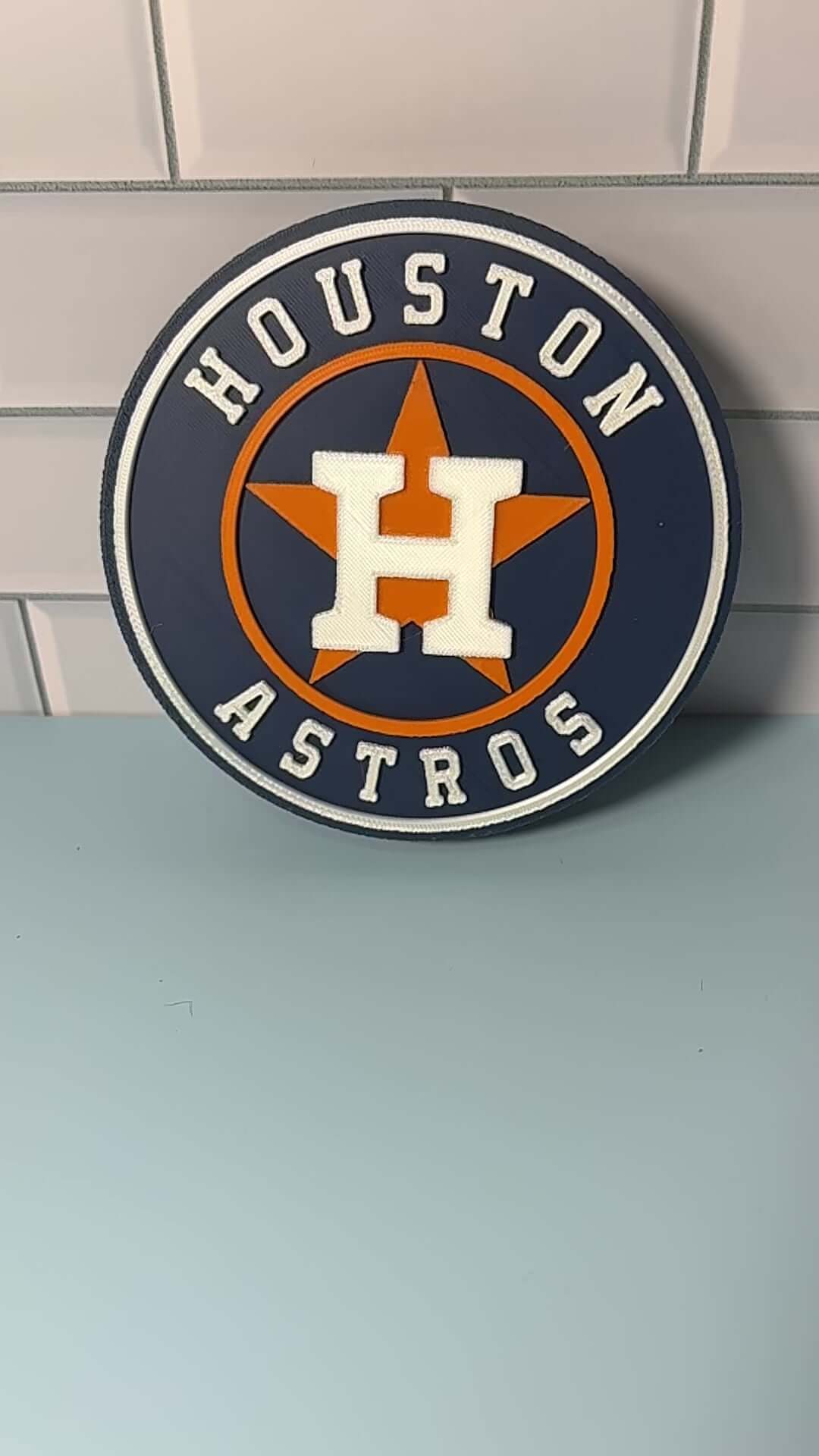 Load video: Houston Astros 3D logo stash box: Unique MLB Baseball Fan Gift