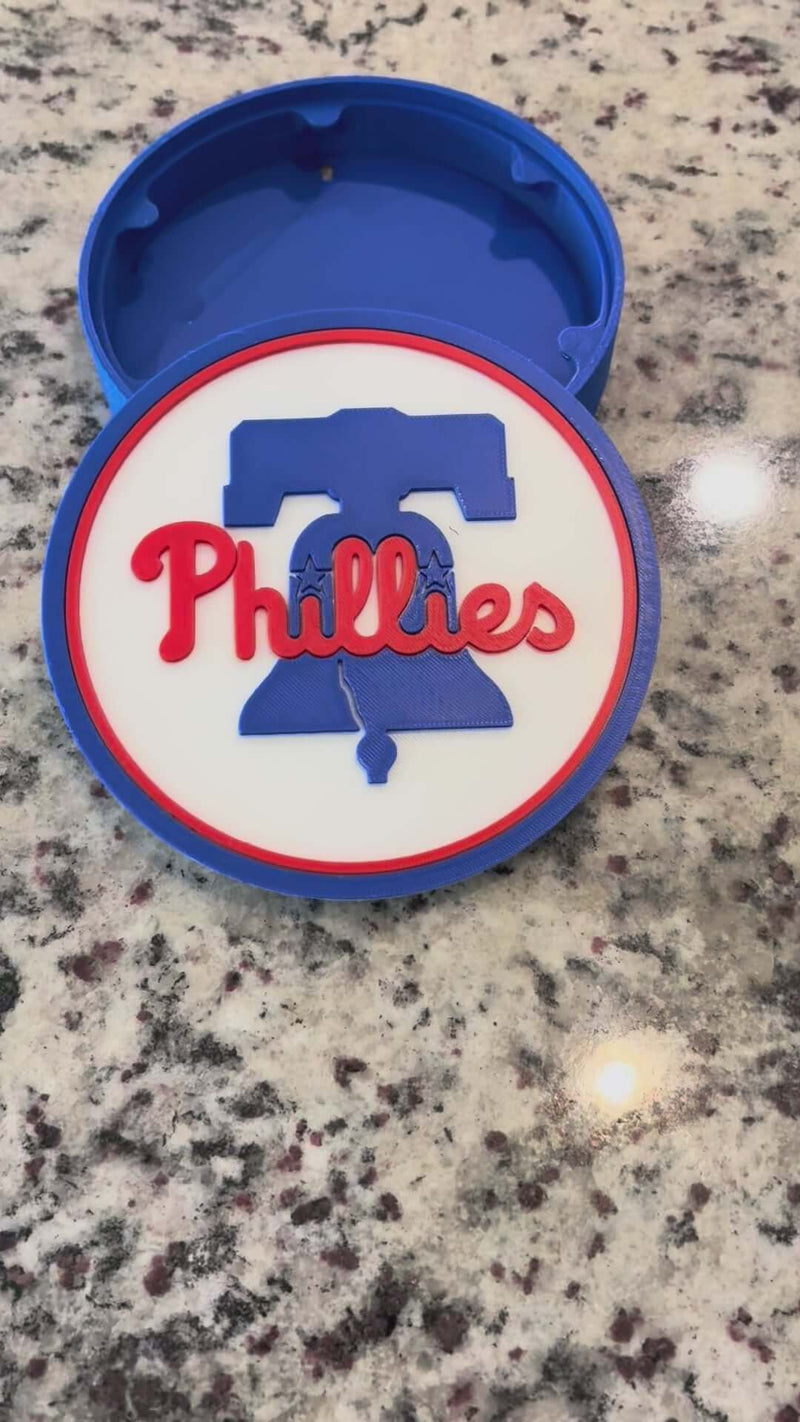Customized Philadelphia Phillies 3D printed logo design in vibrant colors, perfect for MLB fan decor and gifts.