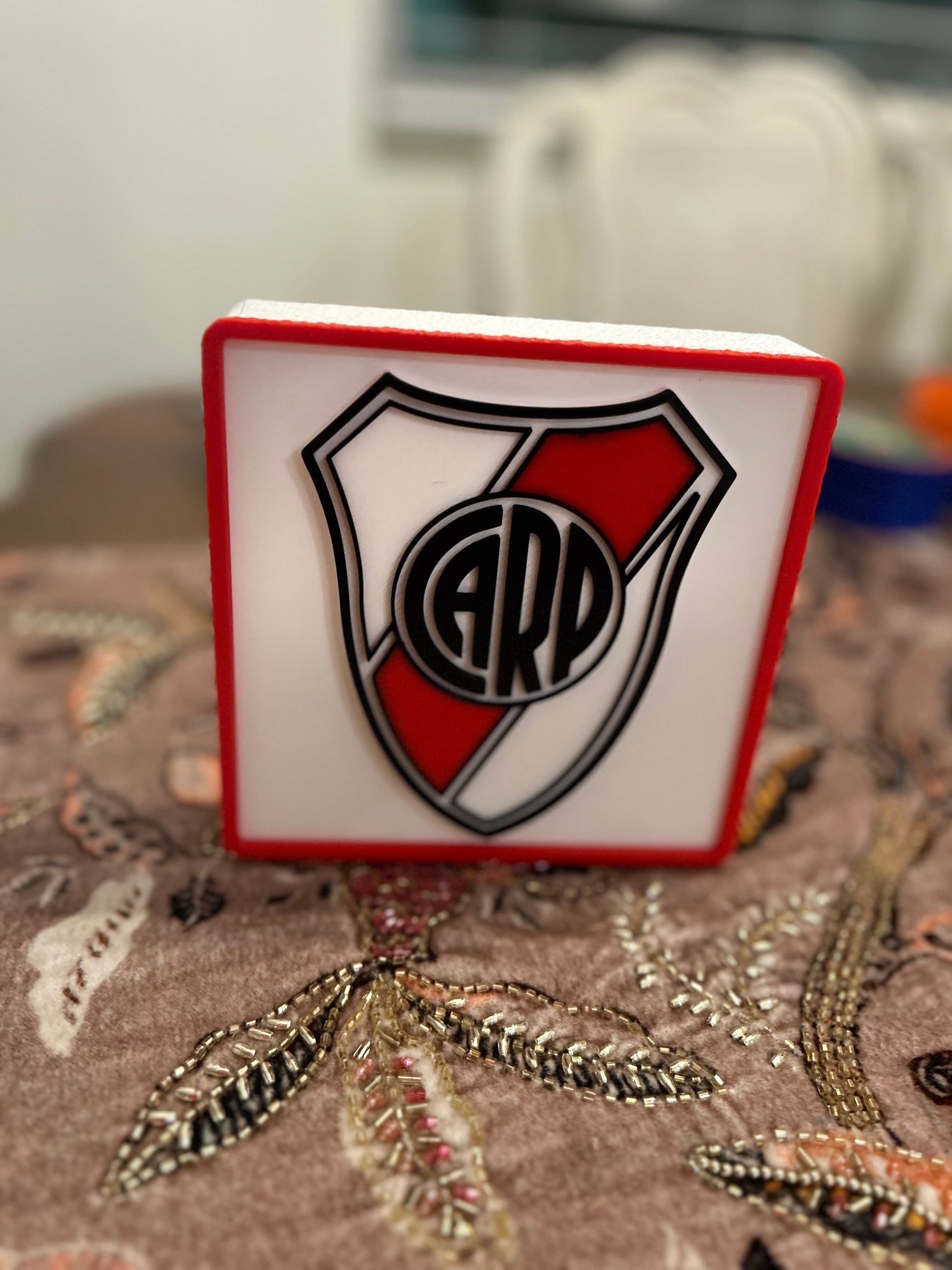 River Plate 3D Printed Plaque – Soccer Desk Decor & Gift for Coach or Fan My Store