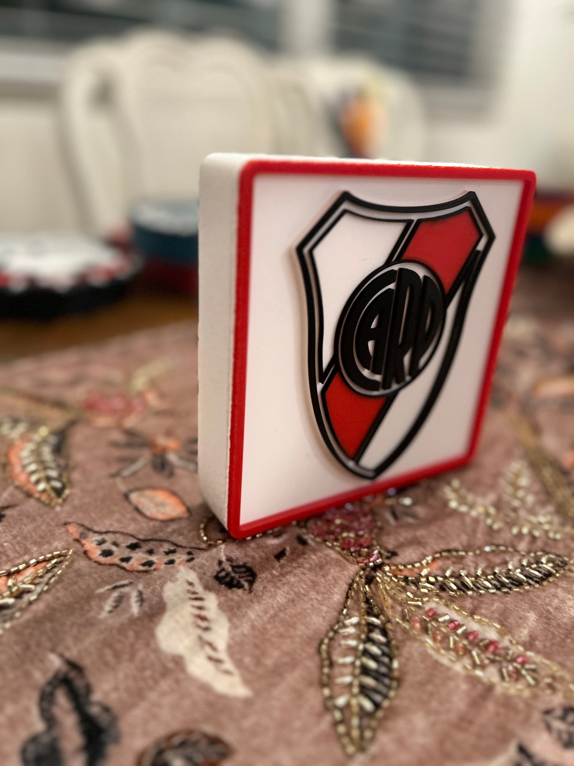 River Plate 3D Printed Plaque – Soccer Desk Decor & Gift for Coach or Fan My Store