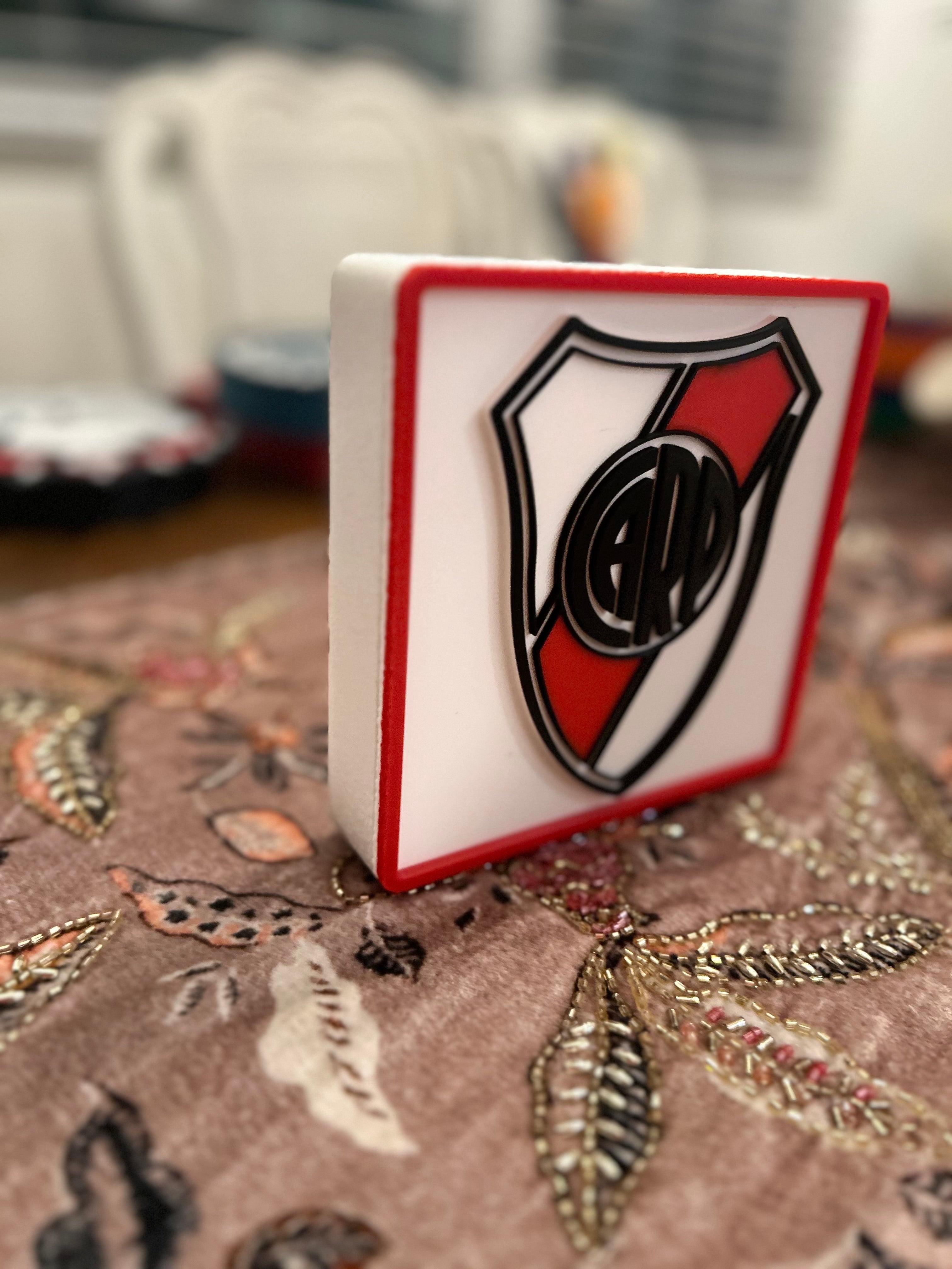 River Plate 3D Printed Plaque – Soccer Desk Decor & Gift for Coach or Fan My Store