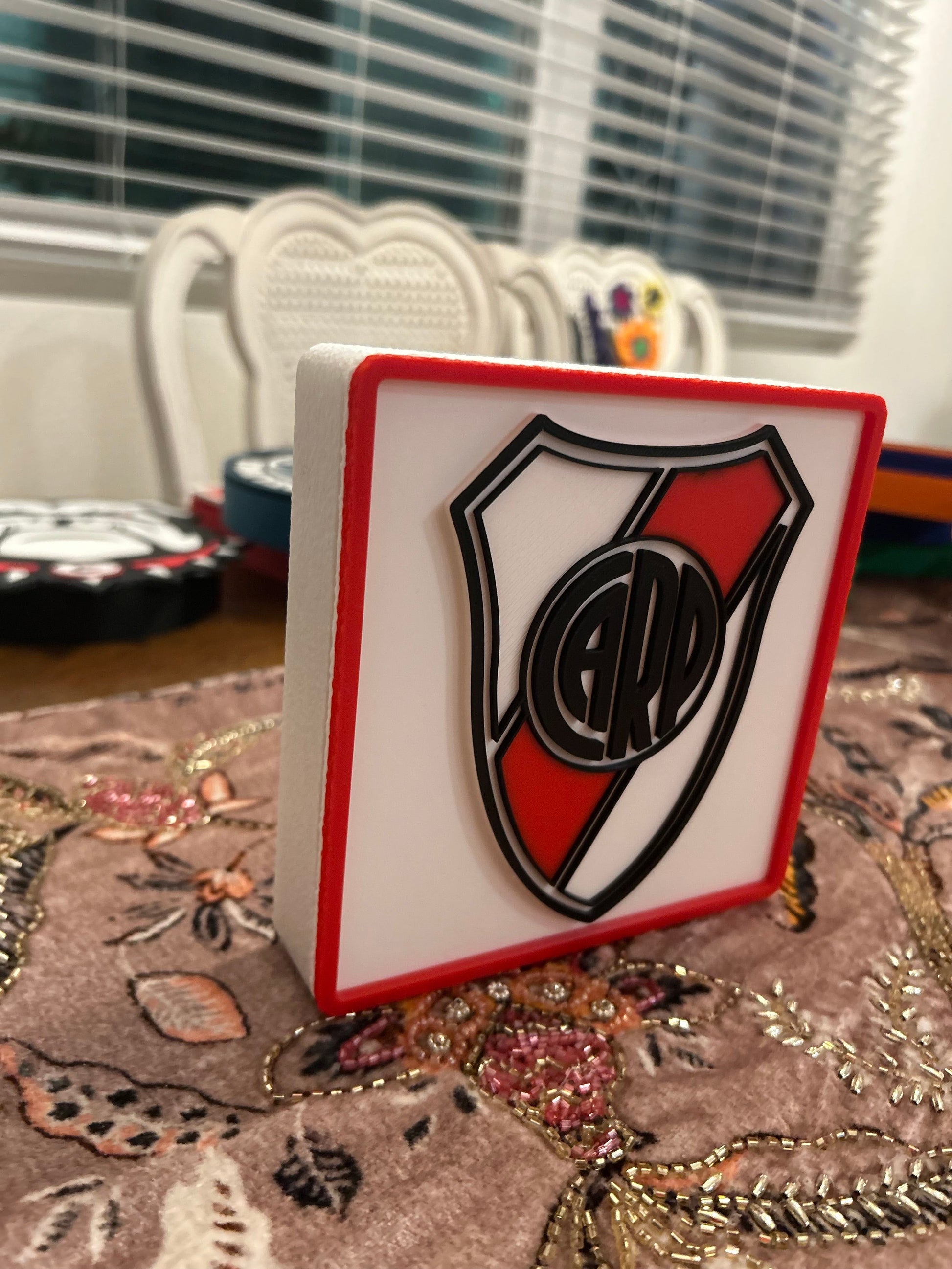 River Plate 3D Printed Plaque – Soccer Desk Decor & Gift for Coach or Fan My Store